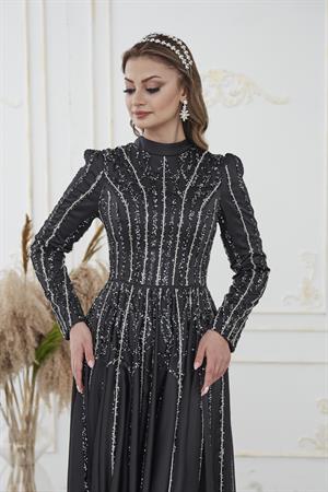 Emma Tesettür Abiye Siyah