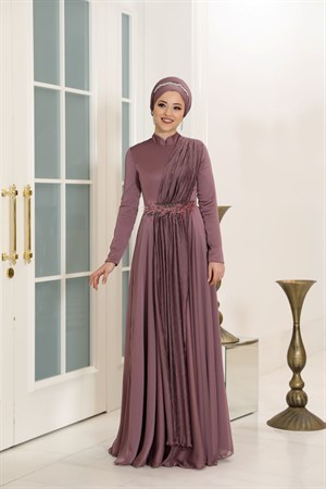 Endam Tesettür Abiye Gül Kurusu