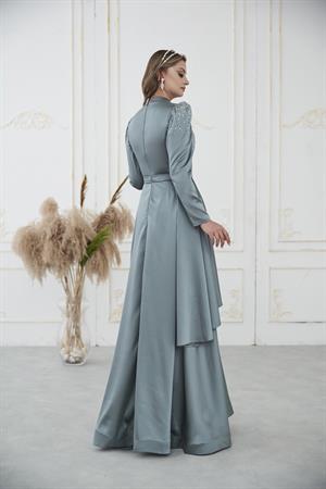 Fiona Tesettür Abiye Mint