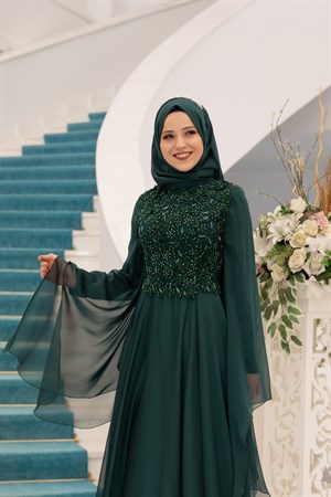 Gözde Tesettür Abiye Zümrüt