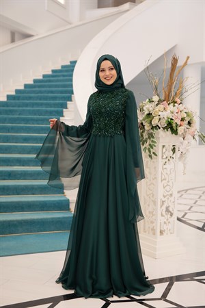 Gözde Tesettür Abiye Zümrüt