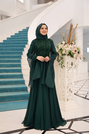 Gözde Tesettür Abiye Zümrüt