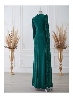 Güneş فستان سهرة حجاب زمرد