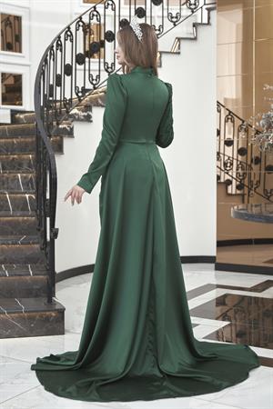 Helen Tesettür Abiye Zümrüt