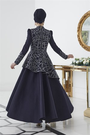 Hürrem Tesettür Abiye Lacivert