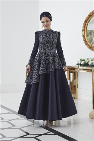 Hürrem Tesettür Abiye Lacivert