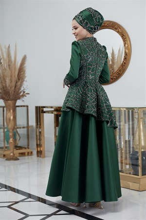 Hürrem Tesettür Abiye Zümrüt