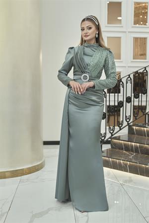 İpek Tesettür Abiye Mint