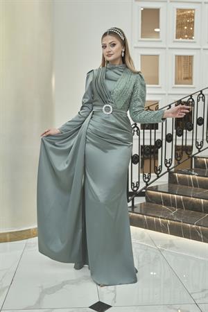 İpek Tesettür Abiye Mint