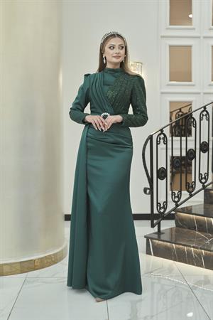 İpek Tesettür Abiye Zümrüt