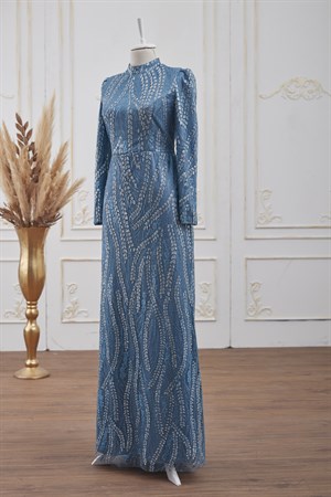 İrem Tesettür Abiye Bebe Mavisi