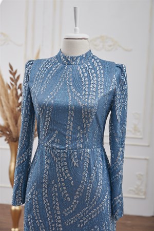 İrem Tesettür Abiye Bebe Mavisi