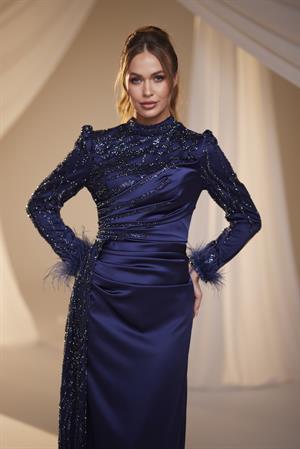 Kamelya Abiye Lacivert