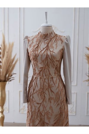 Neva Tesettür Abiye Gold