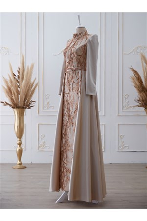 Neva Tesettür Abiye Gold