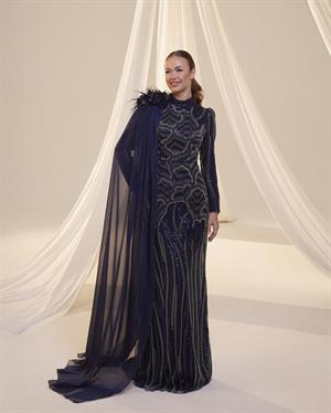 Orkide Abiye Lacivert