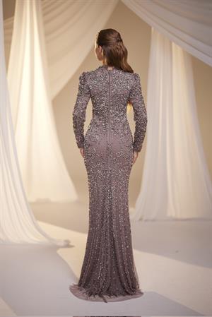 Osmanlı desen abiye kahverengi 