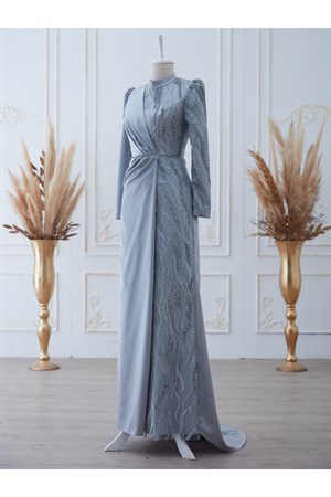 Safir Tesettür Abiye Aqua