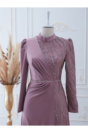 Safir Tesettür Abiye Pudra