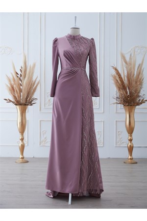 Safir Tesettür Abiye Pudra