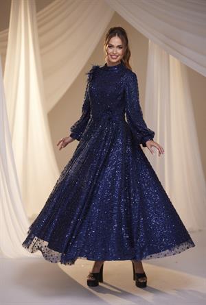 Şule Abiye Lacivert 