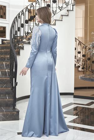 Tâlu Tesettür Abiye Bebe Mavisi