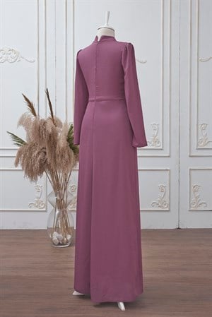 Tuğçe Tesettür Abiye Gül Kurusu