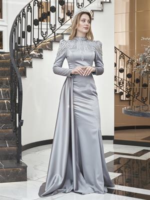 Zehra Tesettür Abiye Silver