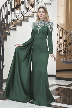 Zehra Tesettür Abiye Zümrüt