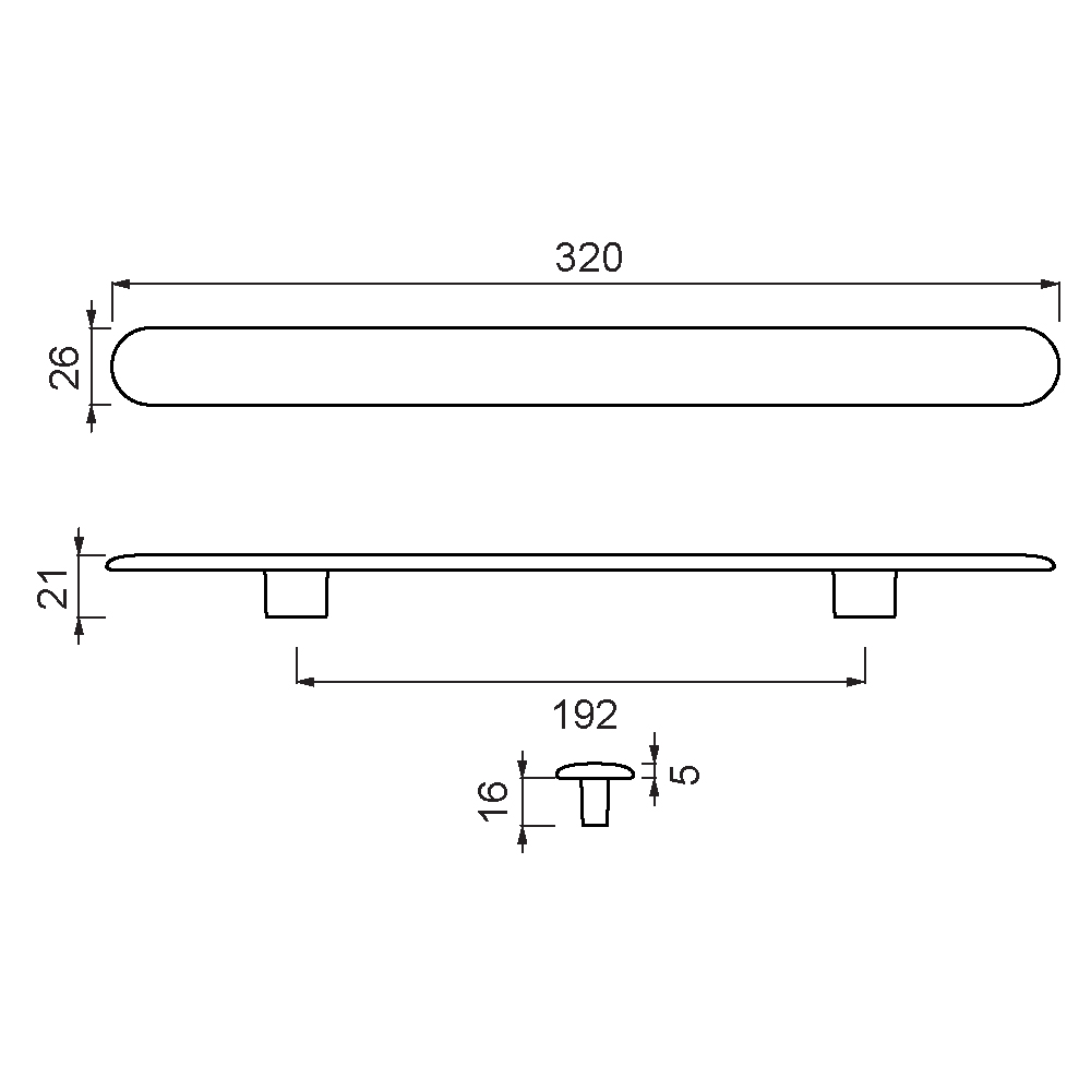 ÇEBİ A939032 PC24 MODERN KULP ZMK.101.02.0103040Mobilya KulplarıÇEBİ