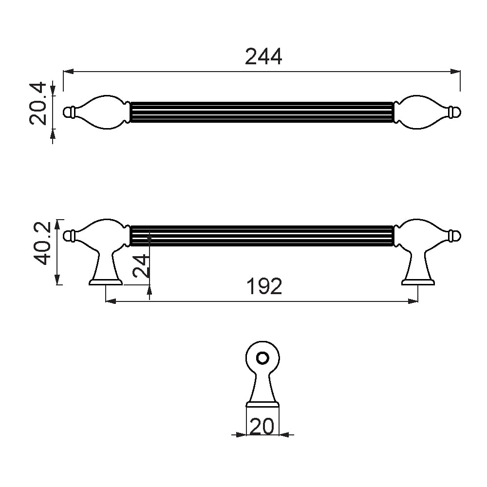 ÇEBİ A1124192 MP08 PROFİL KLASİK KULP ZMK.101.03.0113604Mobilya KulplarıÇEBİ