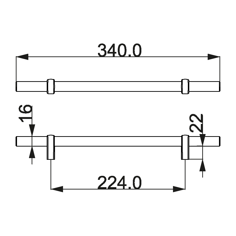 ÇEBİ A1260 10 224 MP30 DÜZ MODERN KULP101.02.0115135Mobilya KulplarıÇEBİ