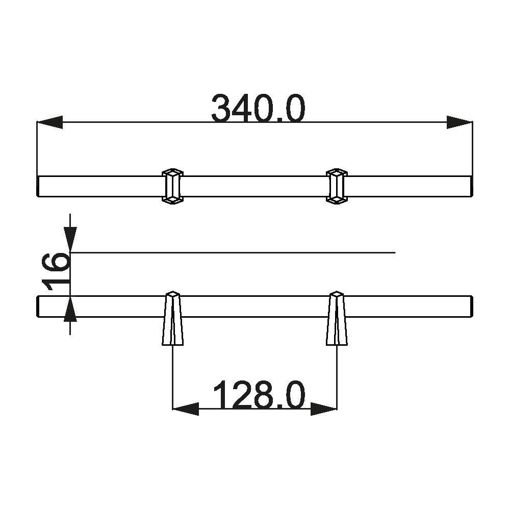 ÇEBİ A1265 10 128 MP30 DÜZ MODERN KULP101.02.0115450Mobilya KulplarıÇEBİ