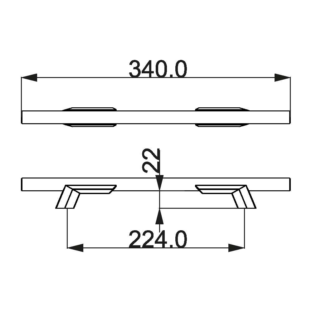 ÇEBİ A1266 10 224 PC27 DÜZ MODERN KULP101.02.0115504Mobilya KulplarıÇEBİ