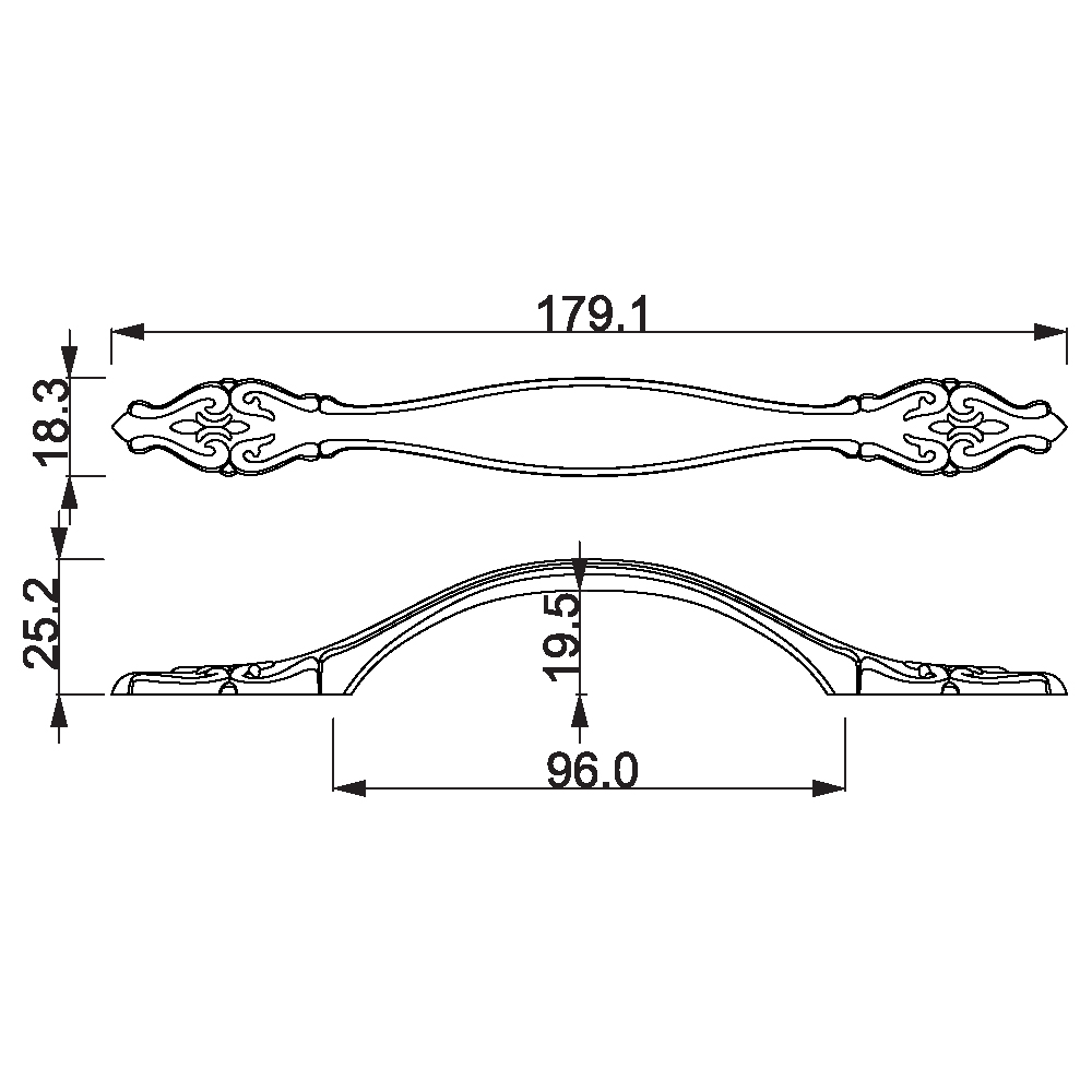 ÇEBİ A353096 MP11 KLASİK KULP ZMK.101.03.0111694Mobilya KulplarıÇEBİ