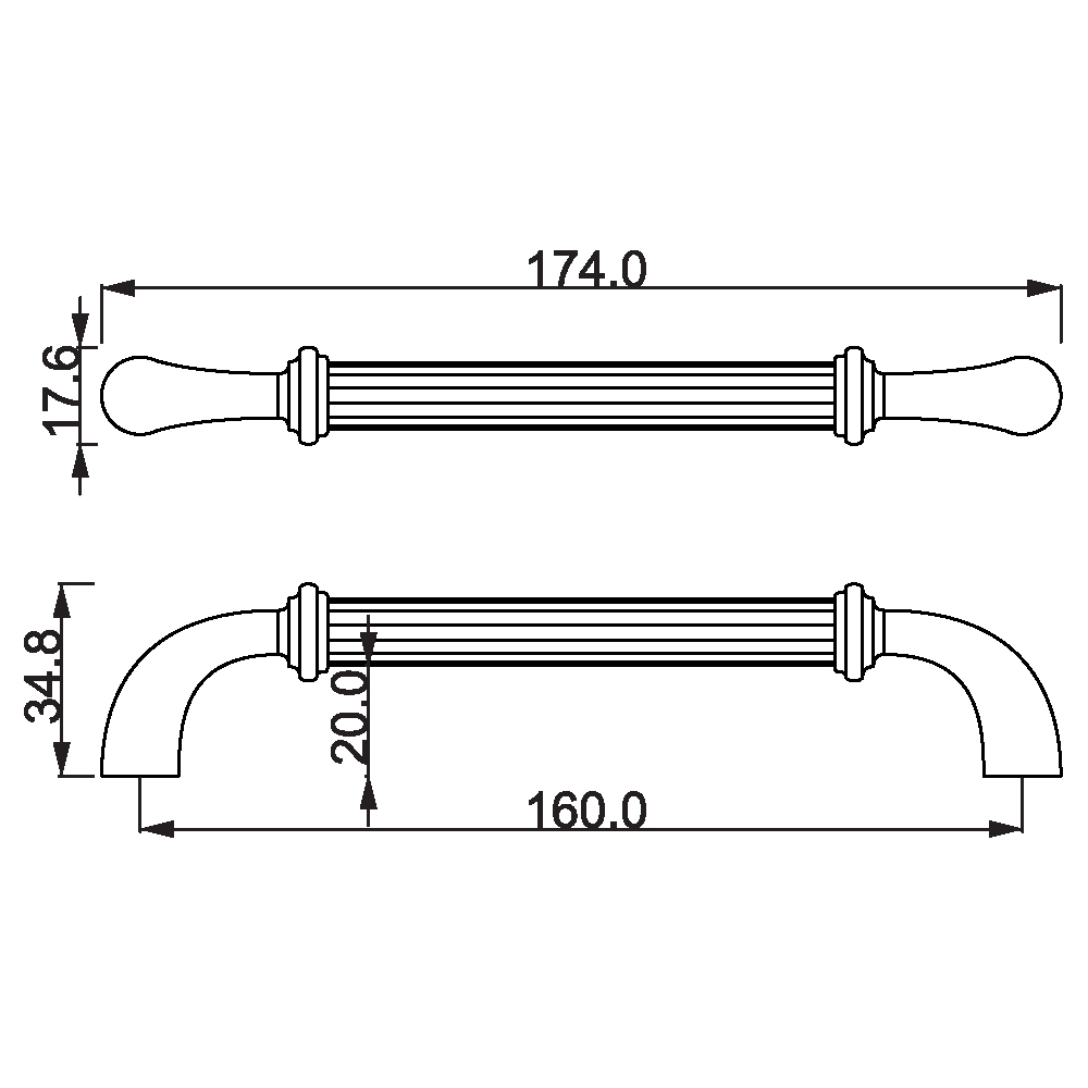 ÇEBİ A362160 MP14 PC21 KLASİK KULP ZMK.101.03.0112225Mobilya KulplarıÇEBİ