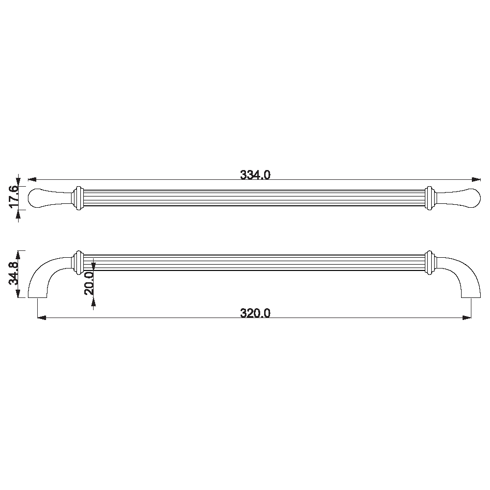 ÇEBİ A362320 MP02 PC02 KLASİK KULP ZMK.101.03.0112100Mobilya KulplarıÇEBİ