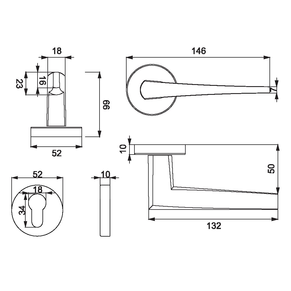 ÇEBİ A519 MP02 ODA YUV.RZ.SUI KAPI KOLU201.01.0101290Modern Kapı KollarıÇEBİ