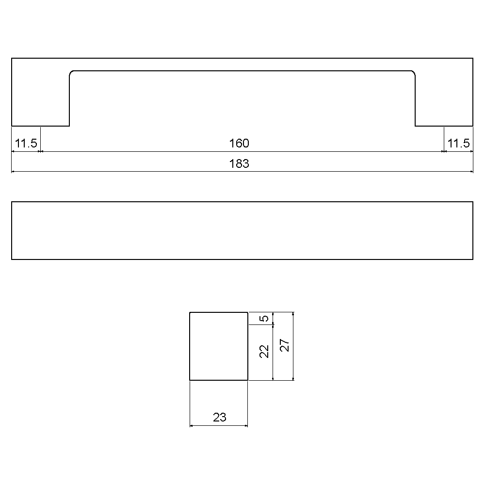 ÇEBİ B190160 PC24 MODERN KULP ALM.101.01.0113637Mobilya KulplarıÇEBİ