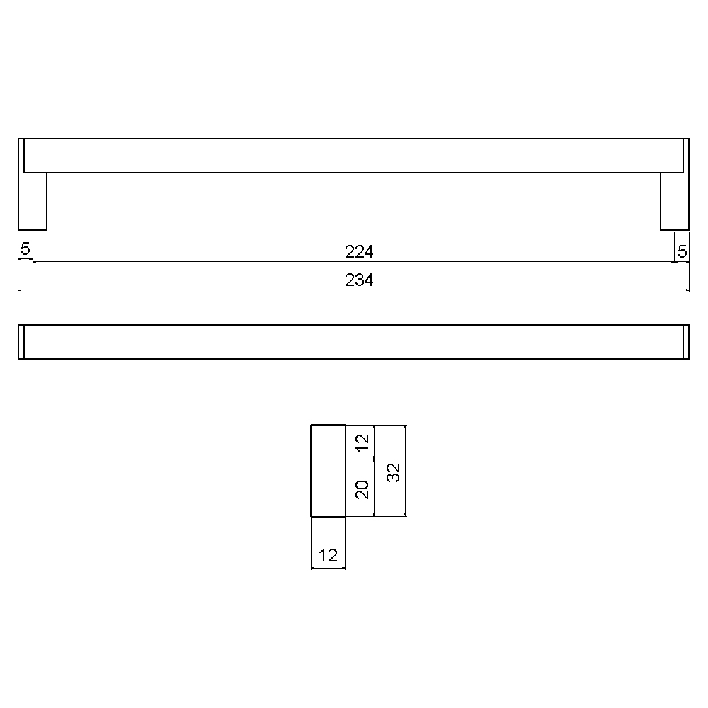 ÇEBİ B230224 MP02 PL05 PLS. AYAK MODERN KULP ALM.101.01.0111781Mobilya KulplarıÇEBİ
