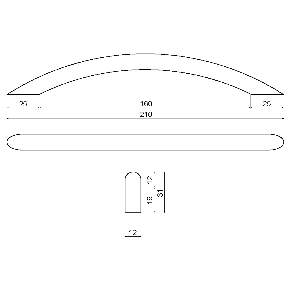 ÇEBİ B823160 MP02 MODERN KULP ALM.101.01.0104154Mobilya KulplarıÇEBİ