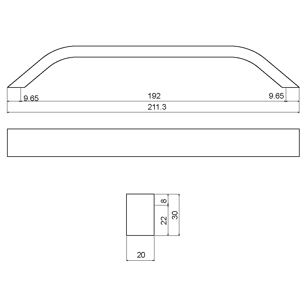 ÇEBİ B831160 MP02 MODERN KULP ALM.101.01.0104263Mobilya KulplarıÇEBİ