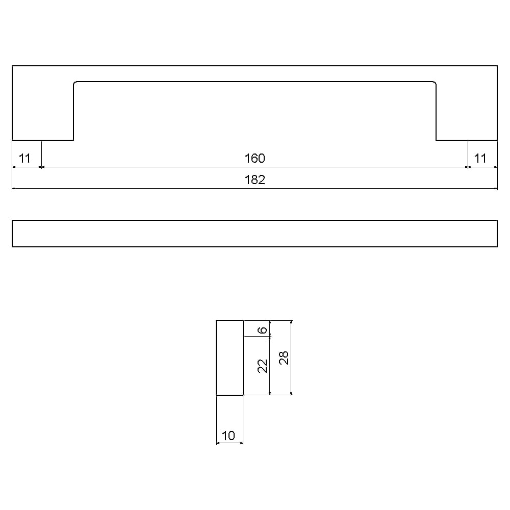 ÇEBİ B841160 MP02 MODERN KULP ALM.101.01.0104350Mobilya KulplarıÇEBİ