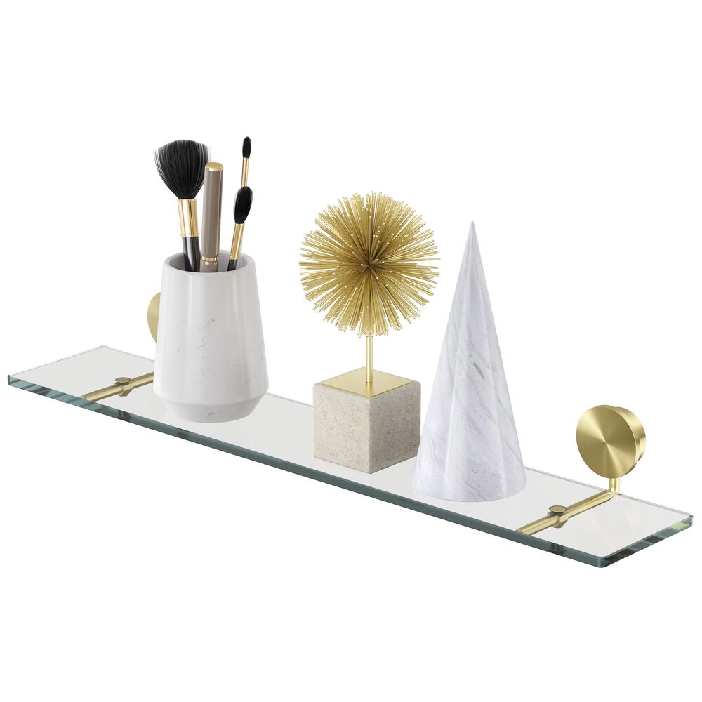 GEESA 917201 07 60 OPAL MAT ALTIN AYNA ÖNÜ ETAJER 60 CM501.02.0116763Banyo AksesuarlarıGEESA
