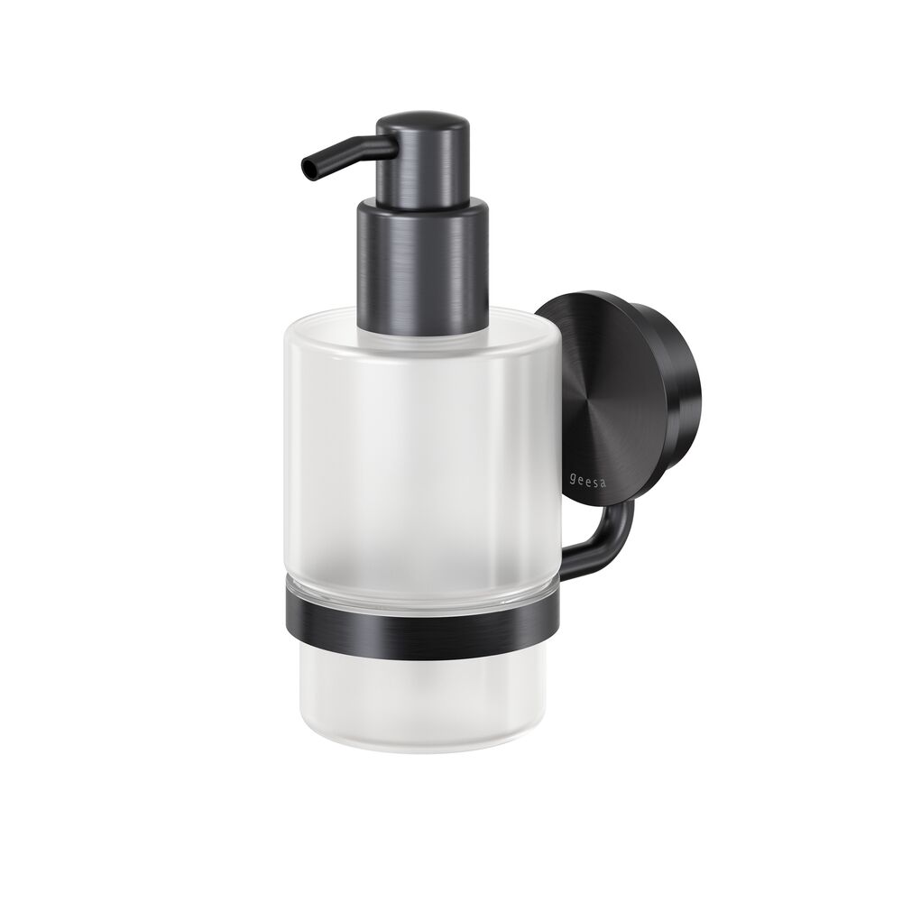 GEESA 917216 09 OPAL FIRÇALI SİYAH DUVARA MONTAJLI SIVI SABUNLUK 200 ML501.02.0116739Banyo AksesuarlarıGEESA
