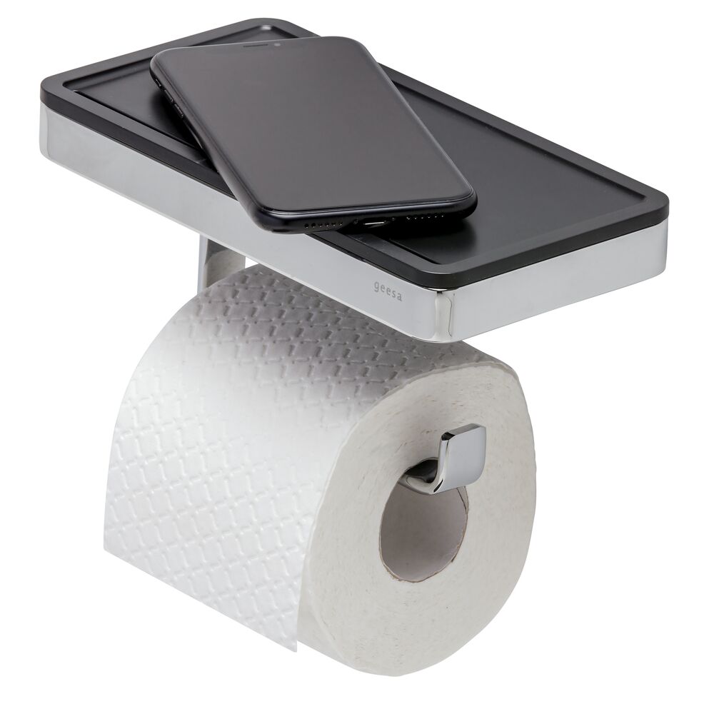 GEESA 918824 02 06 FRAME KROM/SİYAH RAFLI TUVALET KAĞITLIĞI501.02.0116819Banyo AksesuarlarıGEESA