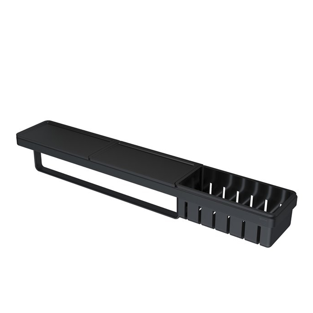 GEESA 918854 06 06 630 FRAME SİYAH 63CM HAVLU ASKILI VE DUŞ SEPETLİ RAF501.02.0119059Banyo AksesuarlarıGEESA