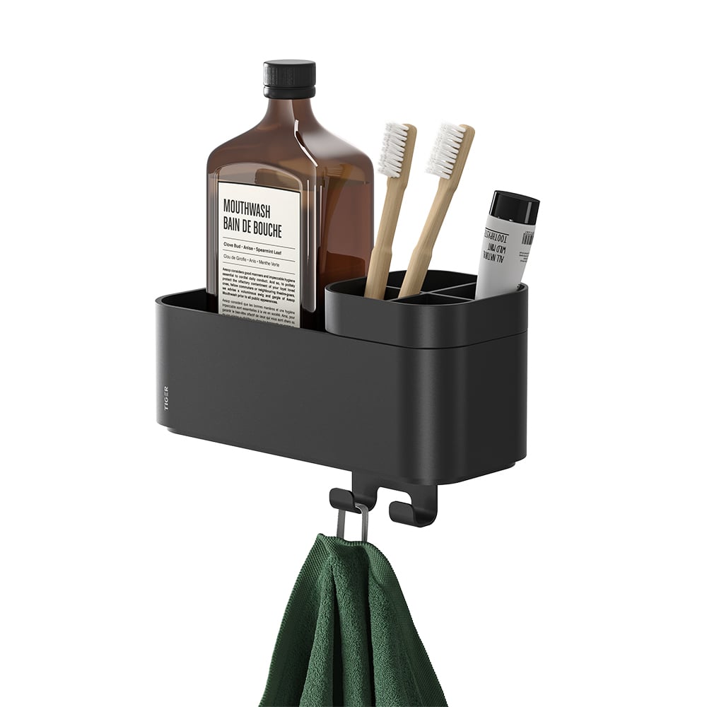 TIGER 800374 2 STORE SİYAH ASKILI ÇOK AMAÇLI DUŞ SEPETİ 25 CM501.02.0116833Banyo AksesuarlarıTIGER