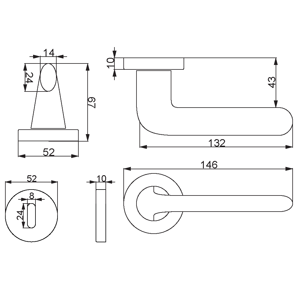 ZIPP C5269 PC27 ODA LEAS YUV.RZT.KAPI KOLU201.07.0118125Zip Line Kapı KollarıZİP LİNE