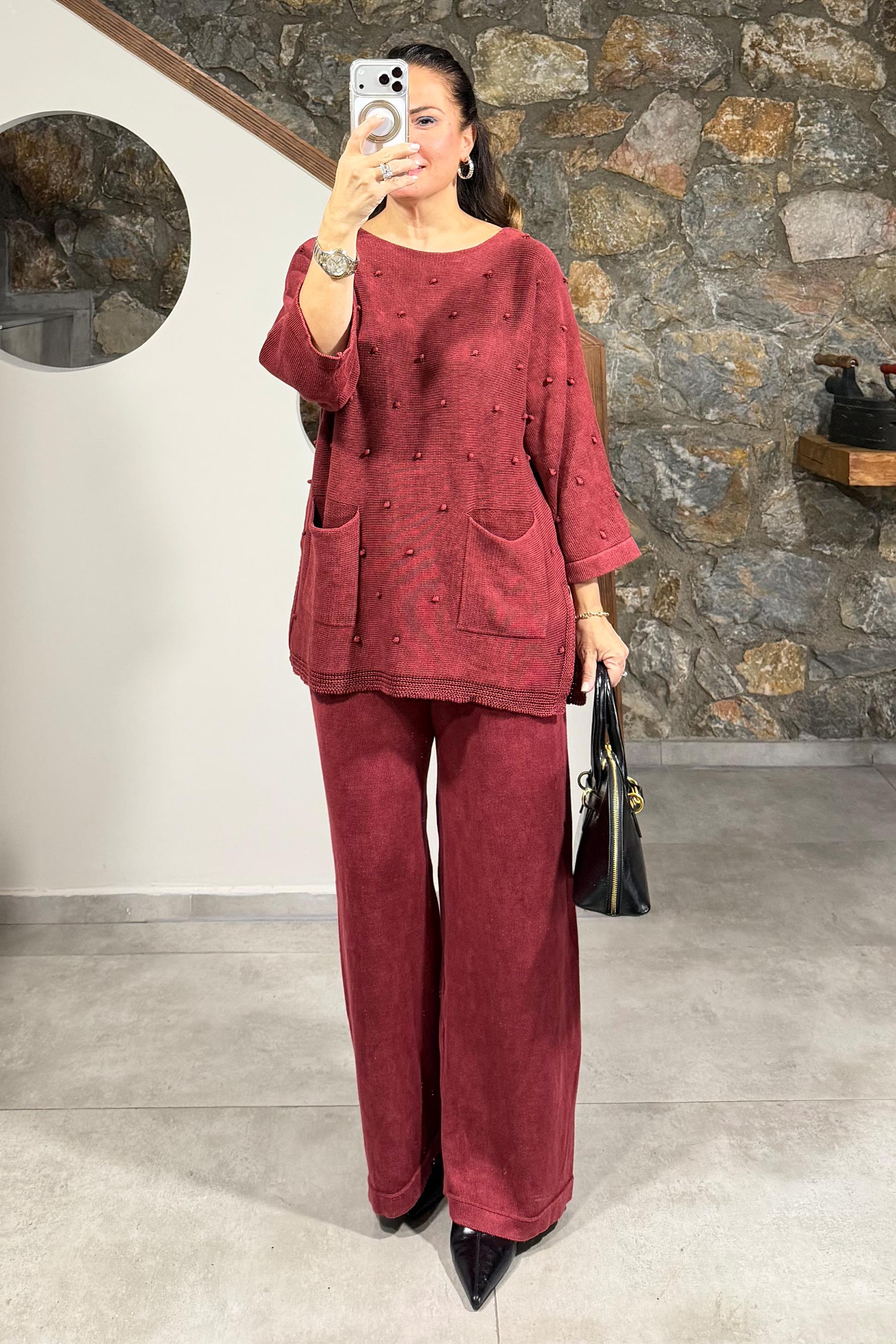 Saya Triko Takım Bordo